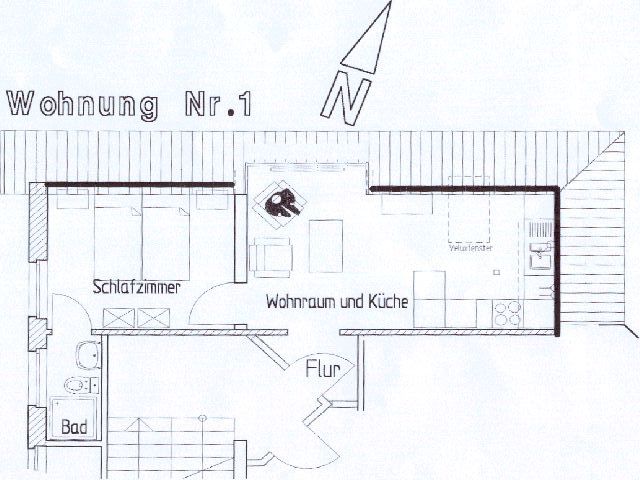 Grundriss Wohnung 1