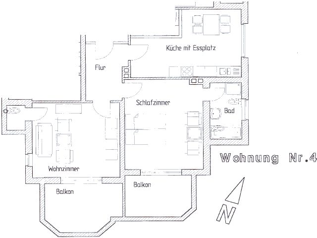 Grundriss Wohnung 4